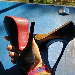 Brand New Christian Louboutin Women's Black and Red Stiletto/Pumps/Red on Bottom